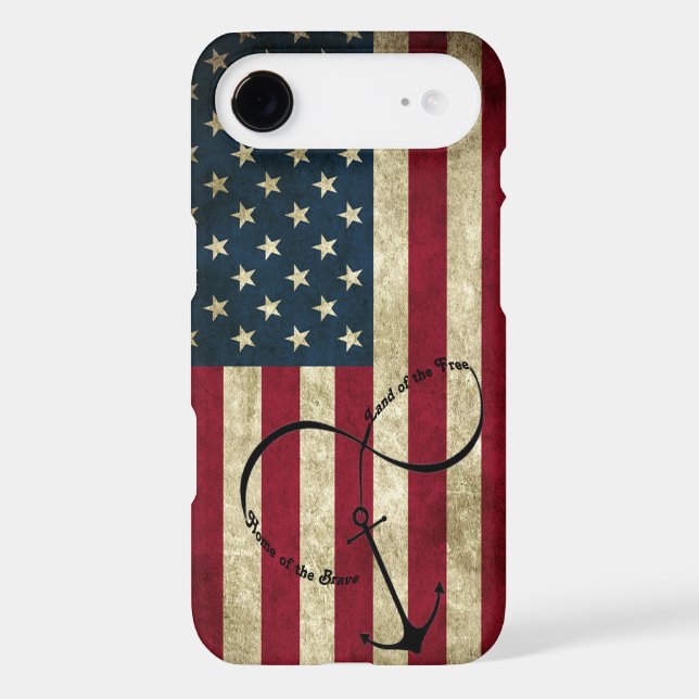 Coques Case-Mate iPhone Drapeau avec l'Ancre d'infini (Verso)