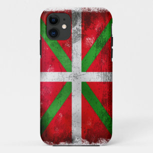 Coque iPhone 11 Drapeau basque de style dévêtu : Ikurriña,