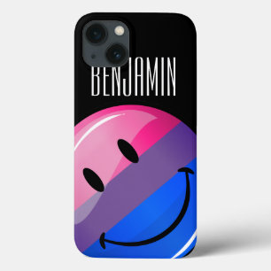 Coques Pour iPhone Drapeau brillant heureux de fierté de bisexualit