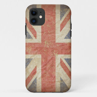 Coque iPhone 11 Drapeau britannique affligé