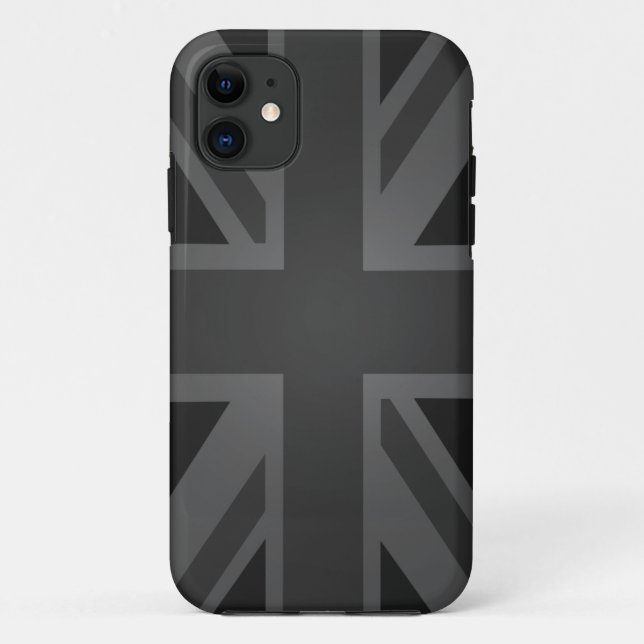 Coques Case-Mate iPhone Drapeau britannique (Union Jack) dans le noir (Dos)