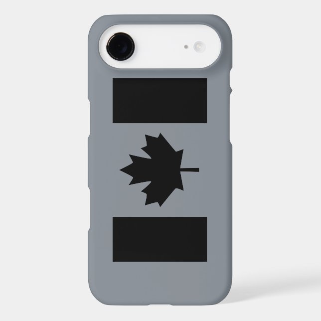 Coques Case-Mate iPhone Drapeau canadien en noir (Verso)