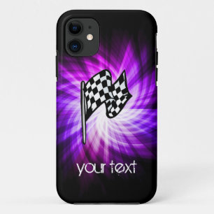 Coque Case-Mate Pour iPhone Drapeau checkered; purple