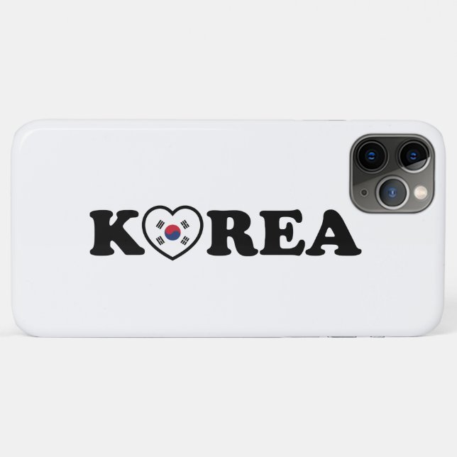 Coques Case-Mate iPhone Drapeau coréen Love Heart (Dos (Horizontal))