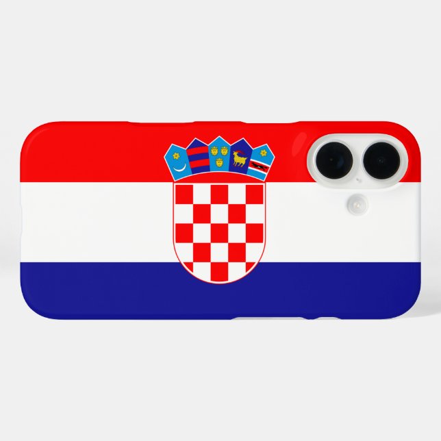 Coques Case-Mate iPhone Drapeau croate Hrvatska Zastava (Verso (horizontal))