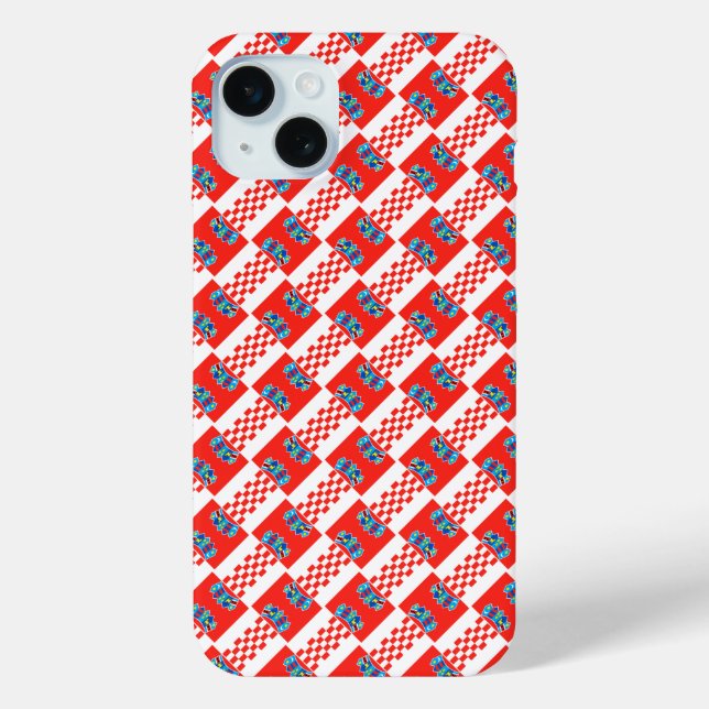 Coques Case-Mate iPhone Drapeau croate motif (Verso)
