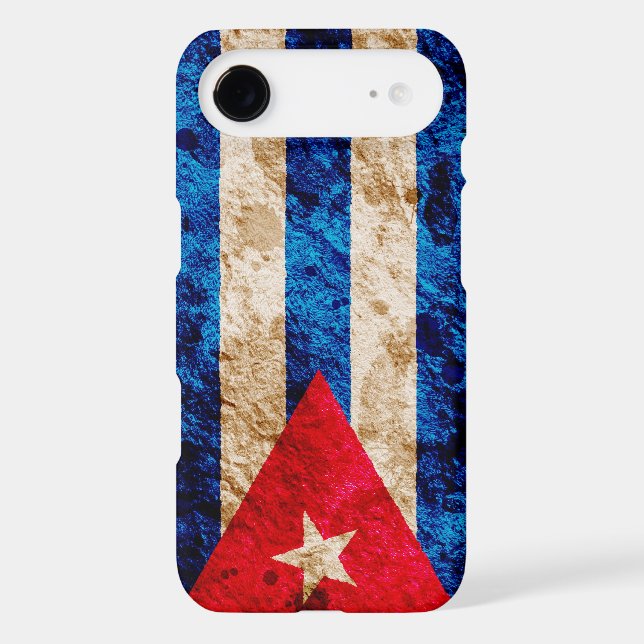 Coques Case-Mate iPhone Drapeau cubain rocailleux (Verso)
