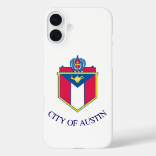 Coques iPhone 16 Plus Drapeau d'Austin, Texas