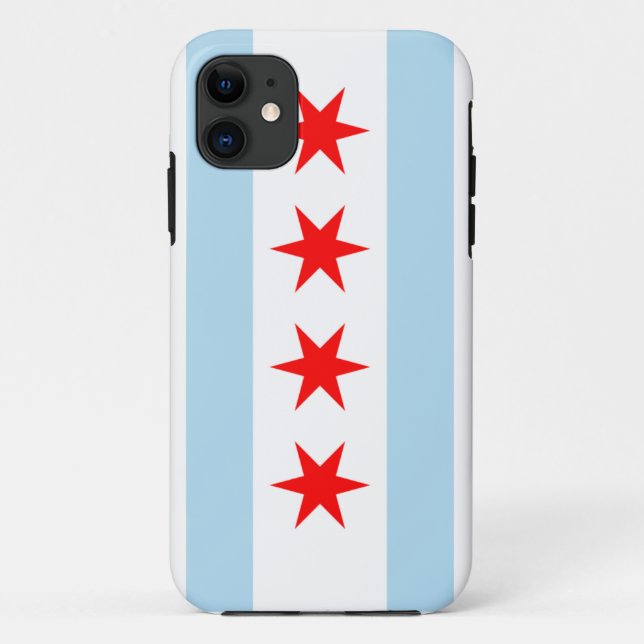 Coques Case-Mate iPhone Drapeau de Chicago (Dos)