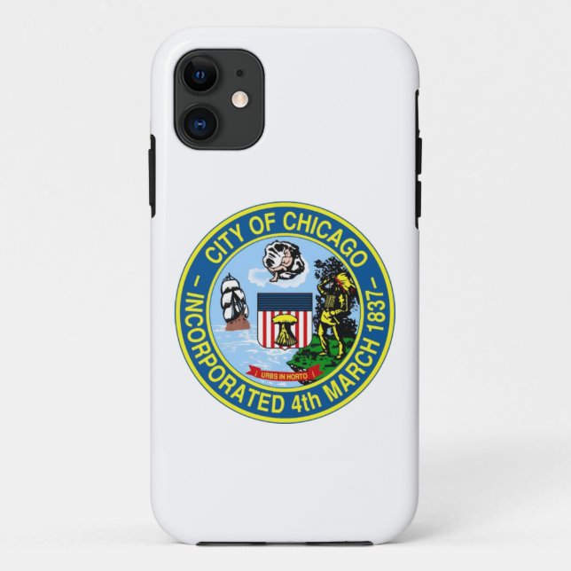 Coques Case-Mate iPhone Drapeau de Chicago (Dos)