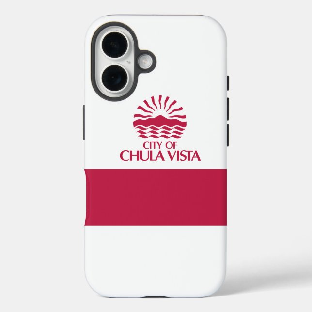 Coques Case-Mate iPhone Drapeau de Chula Vista, Californie (Verso)