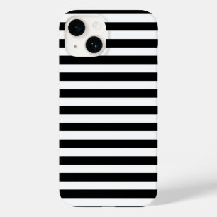 Coque Pour iPhone 14 drapeau de Cornouailles rayures noir blanc motif d