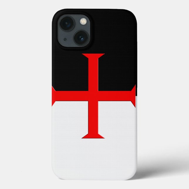 Coques Case-Mate iPhone Drapeau de croix des Templiers médiévaux (Verso)