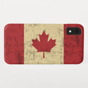 Coque Case-Mate Pour iPhone Drapeau de cru du Canada affligé