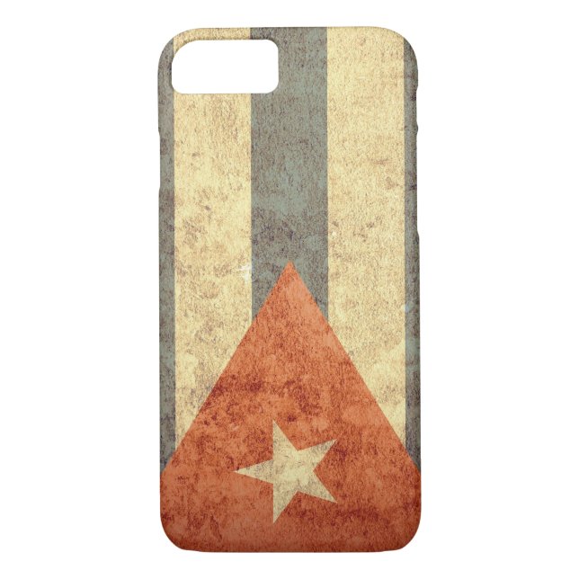 Coques Case-Mate iPhone Drapeau de Cuba - Grunge (Dos)