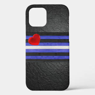 Case-Mate iPhone Case Drapeau de fierté en cuir SlipperyJoe's noir bleu 