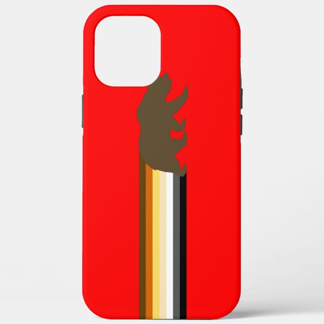 Coques Case-Mate iPhone Drapeau de fierté Gay Bear (Verso)
