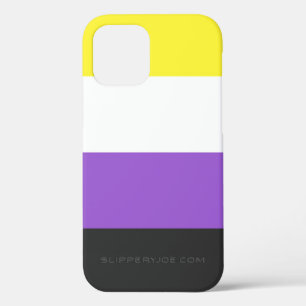 Case-Mate iPhone Case Drapeau de fierté non binaire de SlipperyJoe's jau
