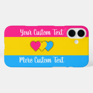 Coques iPhone 16 Plus Drapeau de fierté transexuelle aux coeurs