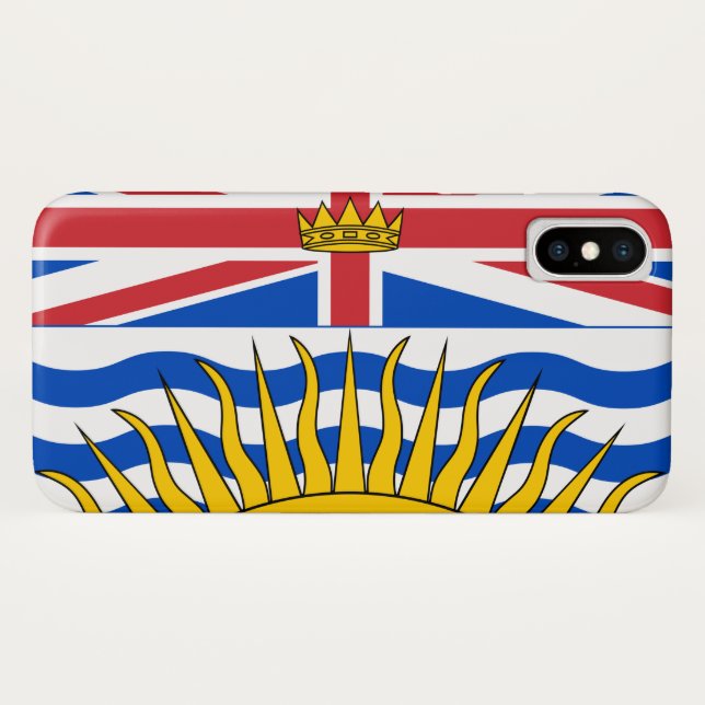 Coques Case-Mate iPhone Drapeau de la Colombie-Britannique (Dos (Horizontal))