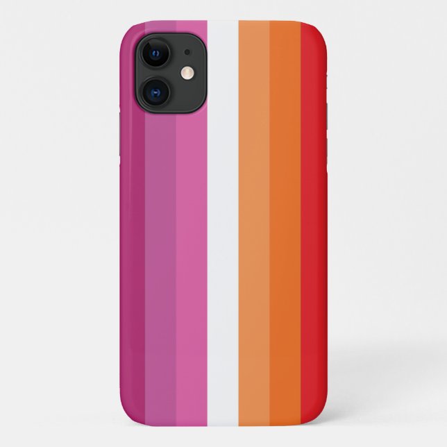 Coques Case-Mate iPhone Drapeau de la fierté lesbienne (Dos)