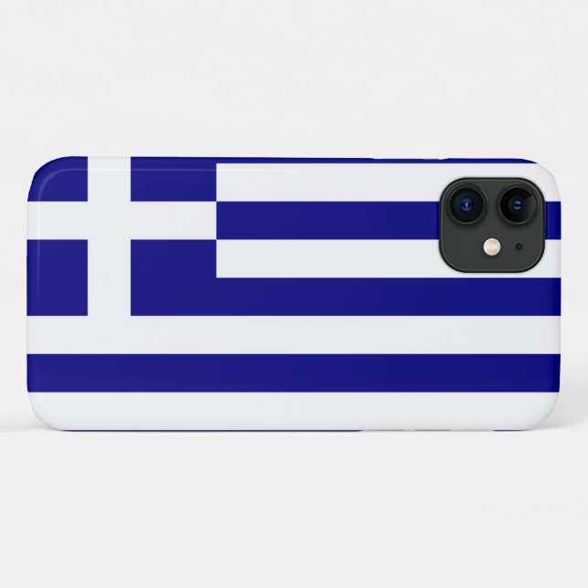 Coques Case-Mate iPhone Drapeau de la Grèce (Dos (Horizontal))