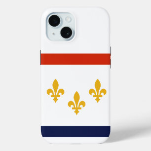 Coque Pour iPhone 15 Drapeau de la Nouvelle-Orléans, Louisiane Coque-Ma