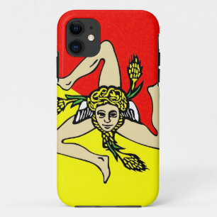 Coque iPhone 11 Drapeau de la région de Sicile Italie sicilia comt
