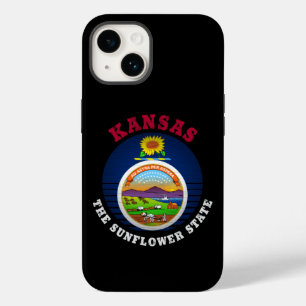 COQUE POUR iPhone 14 DRAPEAU DE L'ÉTAT DE KANSAS SUNLOWER