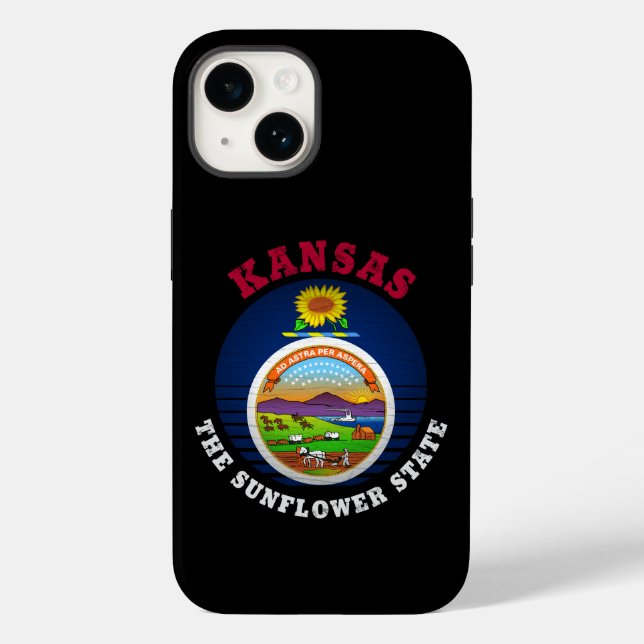 COQUES Case-Mate iPhone DRAPEAU DE L'ÉTAT DE KANSAS SUNLOWER (Verso)
