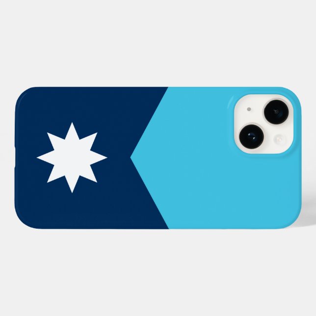 Coques Case-Mate iPhone Drapeau de l'État du Minnesota (Verso (horizontal))