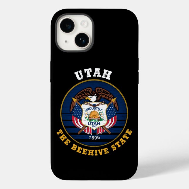 COQUES Case-Mate iPhone DRAPEAU DE L'ÉTAT D'UTAH BEEHIVE (Verso)