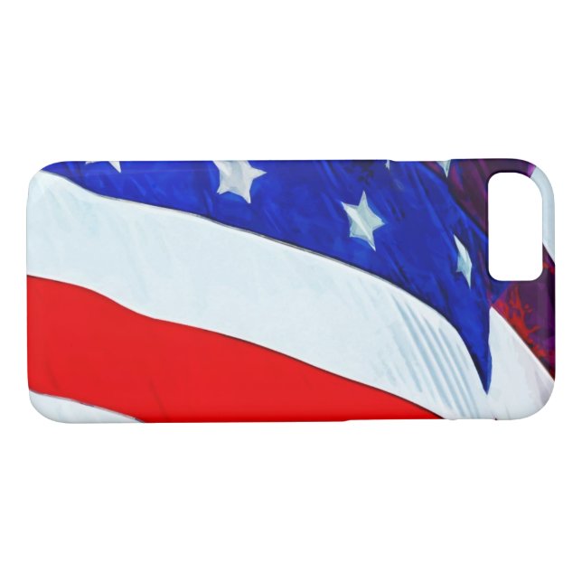 Coques Case-Mate iPhone Drapeau de l'impressionnisme Abstrait américain (Dos (Horizontal))