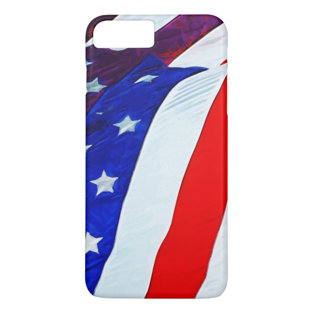 Coques Case-Mate iPhone Drapeau de l'impressionnisme Abstrait américain (Dos)