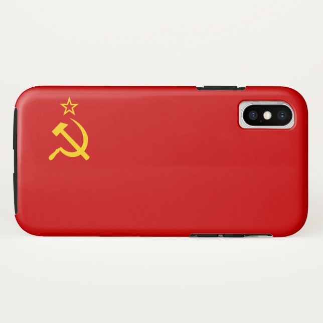 Coques Case-Mate iPhone drapeau de l'URSS (Dos (Horizontal))
