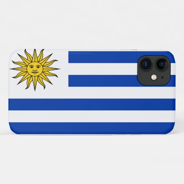 Coques Case-Mate iPhone Drapeau de l'Uruguay (Dos (Horizontal))
