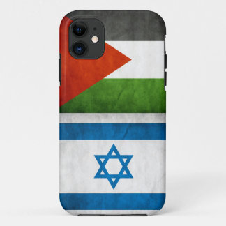 COQUE iPhone 11  DRAPEAU DE PAIX DE LA PALESTINE ET DE L'ISRAËL