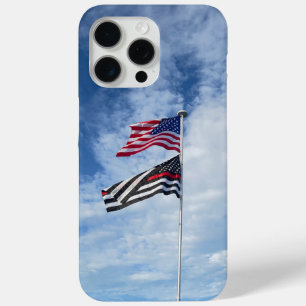 Coque iPhone 15 Pro Max Drapeau de pompier américain