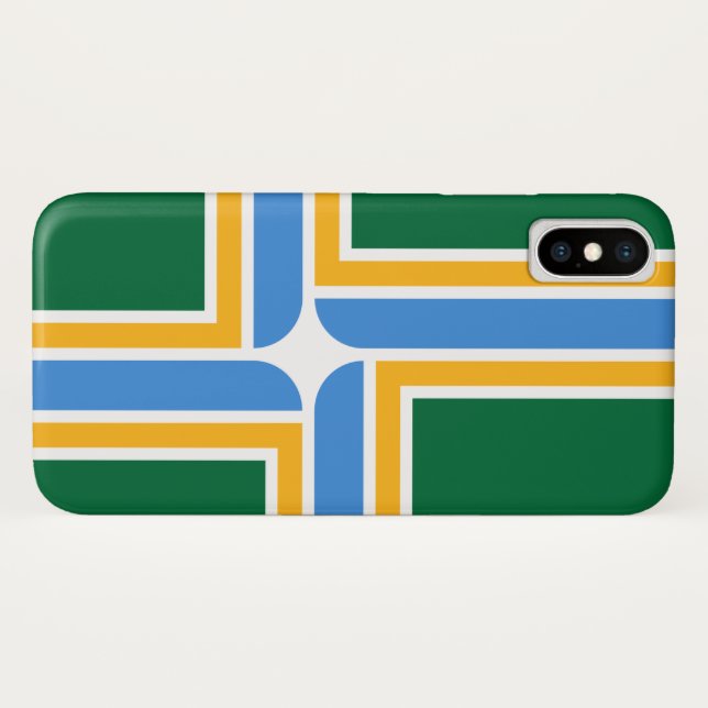 Coques Case-Mate iPhone Drapeau de Portland (Oregon) (Dos (Horizontal))