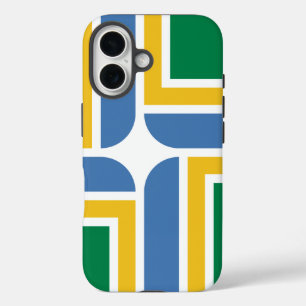Coque Pour iPhone 16 Drapeau de Portland, Oregon