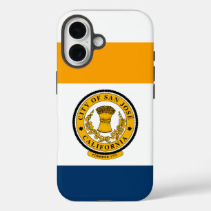 Coque Pour iPhone 16 Drapeau de San Jose, Californie