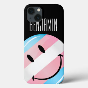 Etui iPhone Case-Mate Drapeau de sourire rond de transsexuel