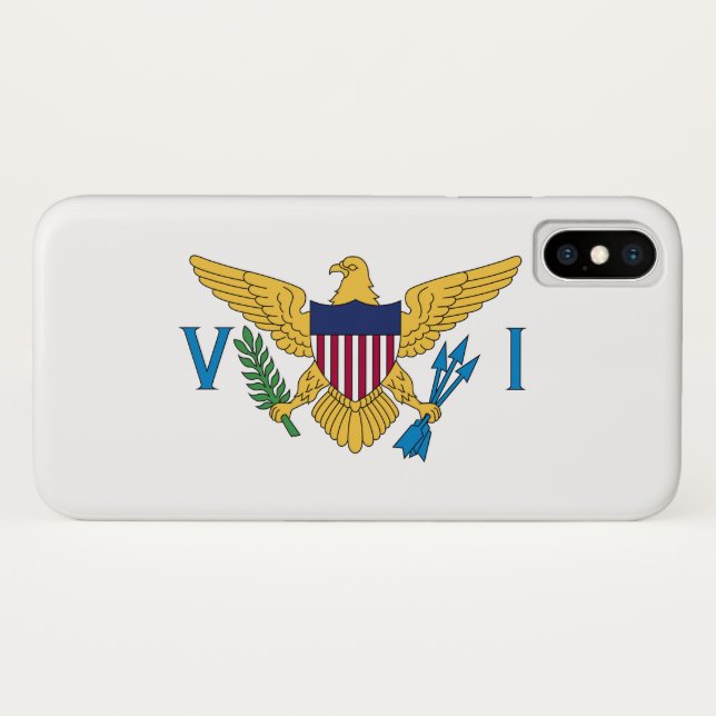 Coques Case-Mate iPhone Drapeau des îles Vierges américaines (Dos (Horizontal))
