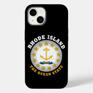 COQUE POUR iPhone 14 DRAPEAU D'ÉTAT DE L'OCÉAN DE L'ÎLE RHODE