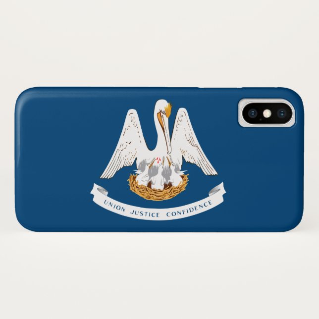 Coques Case-Mate iPhone Drapeau d'État de Louisiane (Dos (Horizontal))