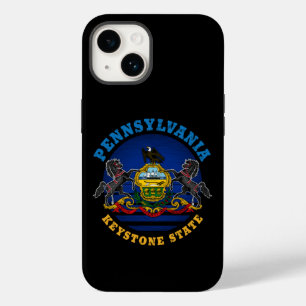 COQUE POUR iPhone 14 DRAPEAU D'ÉTAT DE PENNSYLVANIA KEYSTONE