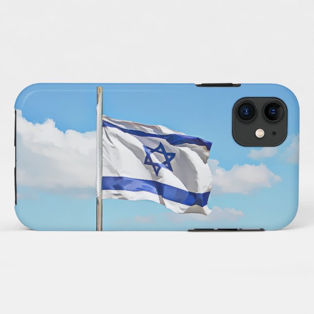 Coques Case-Mate iPhone Drapeau d'Israël (Dos (Horizontal))