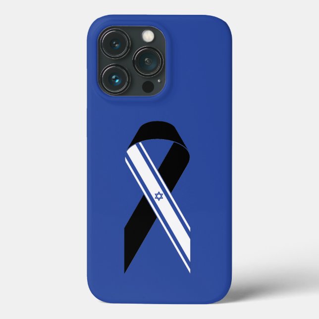 Coques Case-Mate iPhone Drapeau d'Israël noir monument bleu (Verso)