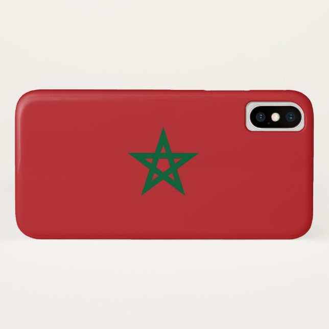 Coques Case-Mate iPhone Drapeau du Maroc (Dos (Horizontal))