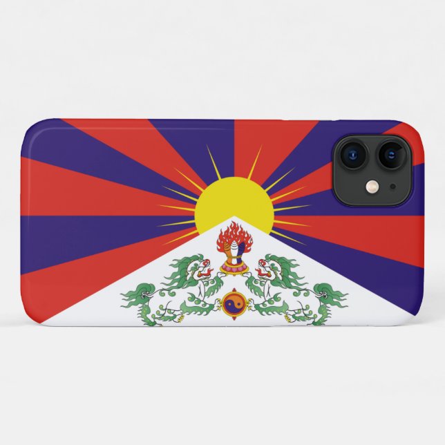 Coques Case-Mate iPhone Drapeau du Tibet libre (Dos (Horizontal))